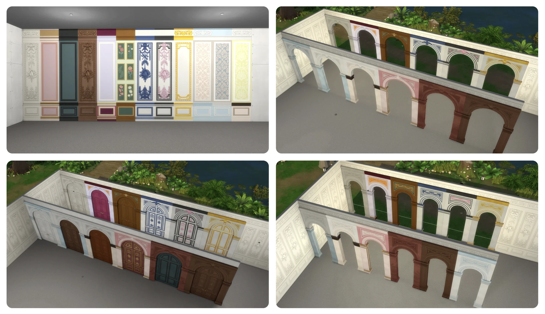 The Sims 4 Ballroom Kit interior preview: Regency-inspired dining and lounge space with ornate decor and warm lighting