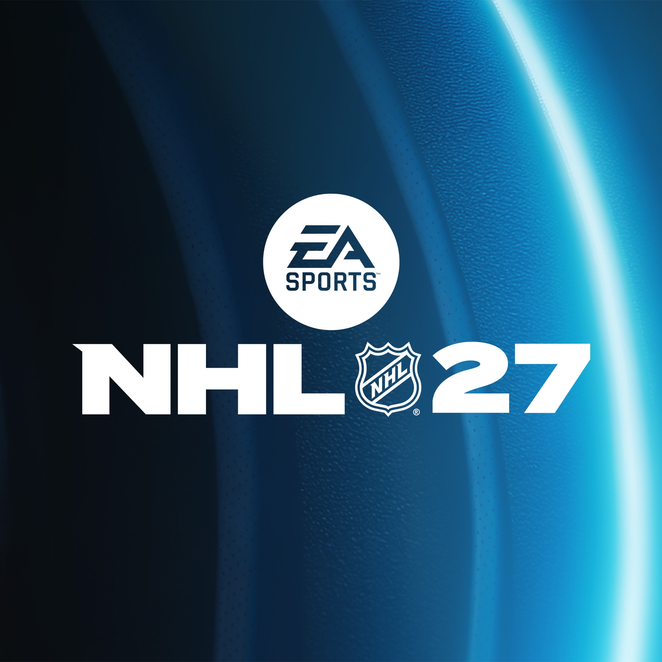Dark blue abstract background with curved gradients and subtle textured patterns, resembling a sleek sports-themed or game branding backdrop.