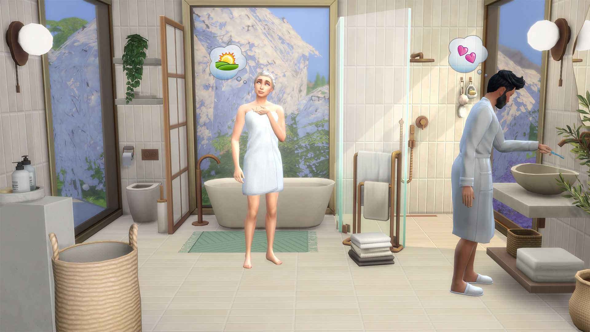 Sleek bathroom by Syboulette Creator for The Sims 4 official preview screenshot