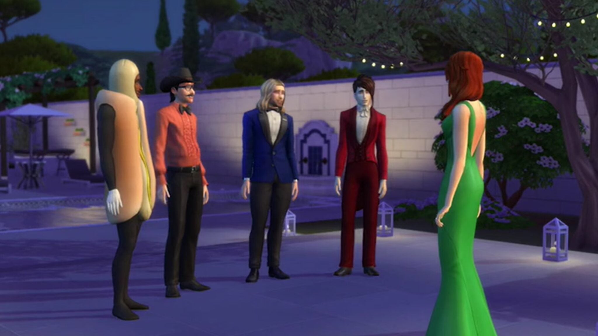 Callia Maebey appears in a reality dating show scene from The Sims 4 Lovestruck Expansion Pack.