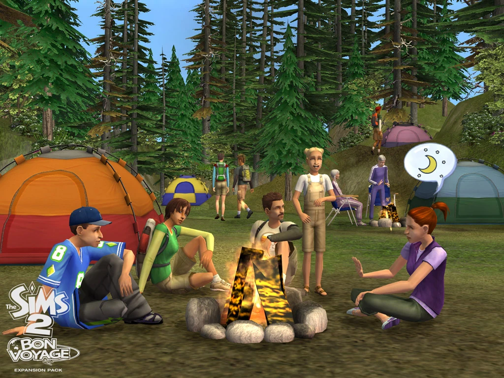 The Sims 2 Bon Voyage campsite screenshot
