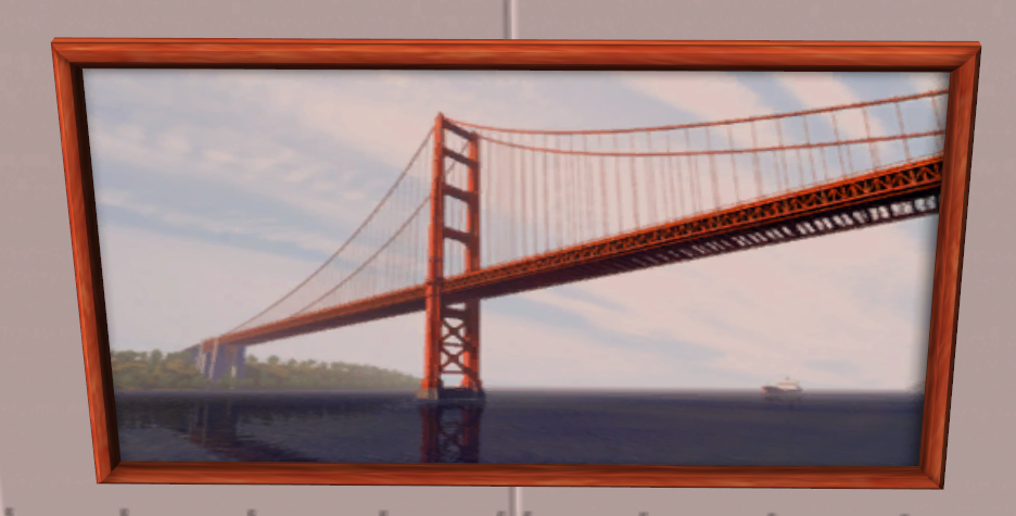 The famous suspension bridge in SimCity.