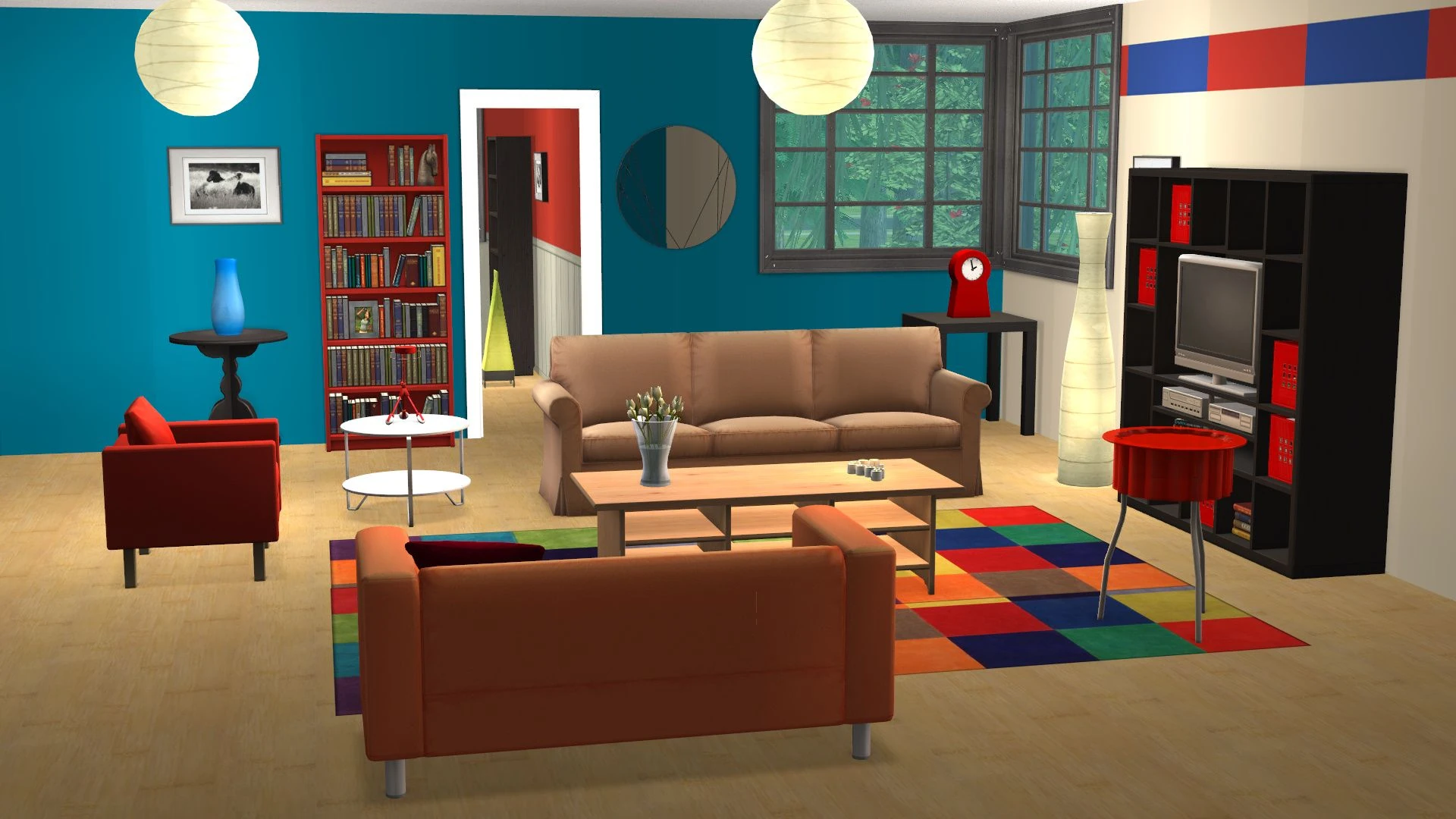 The Sims 2 IKEA Home Stuff living room screenshot