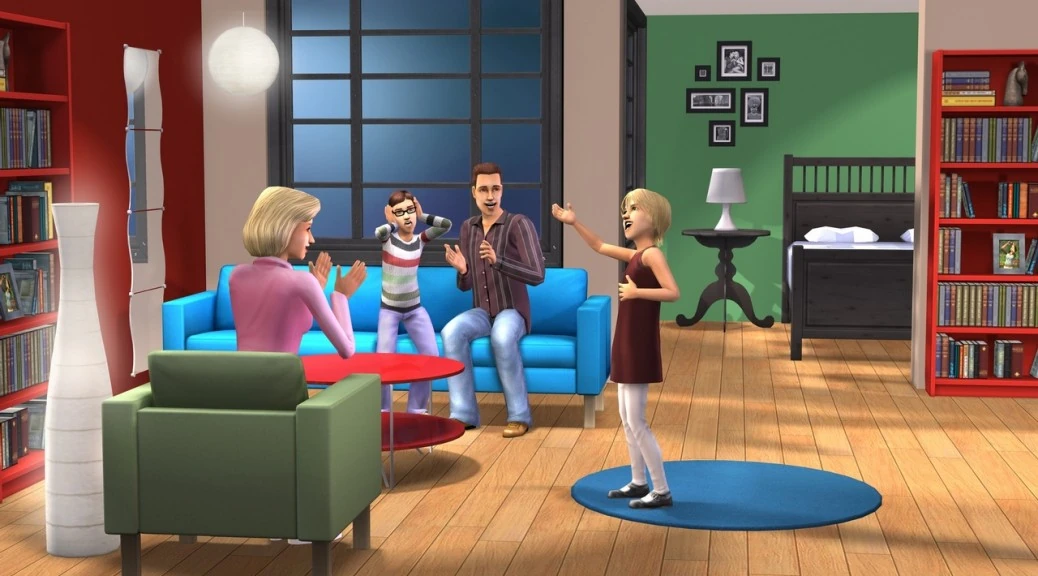 The Sims 2 IKEA Home Stuff family room screenshot