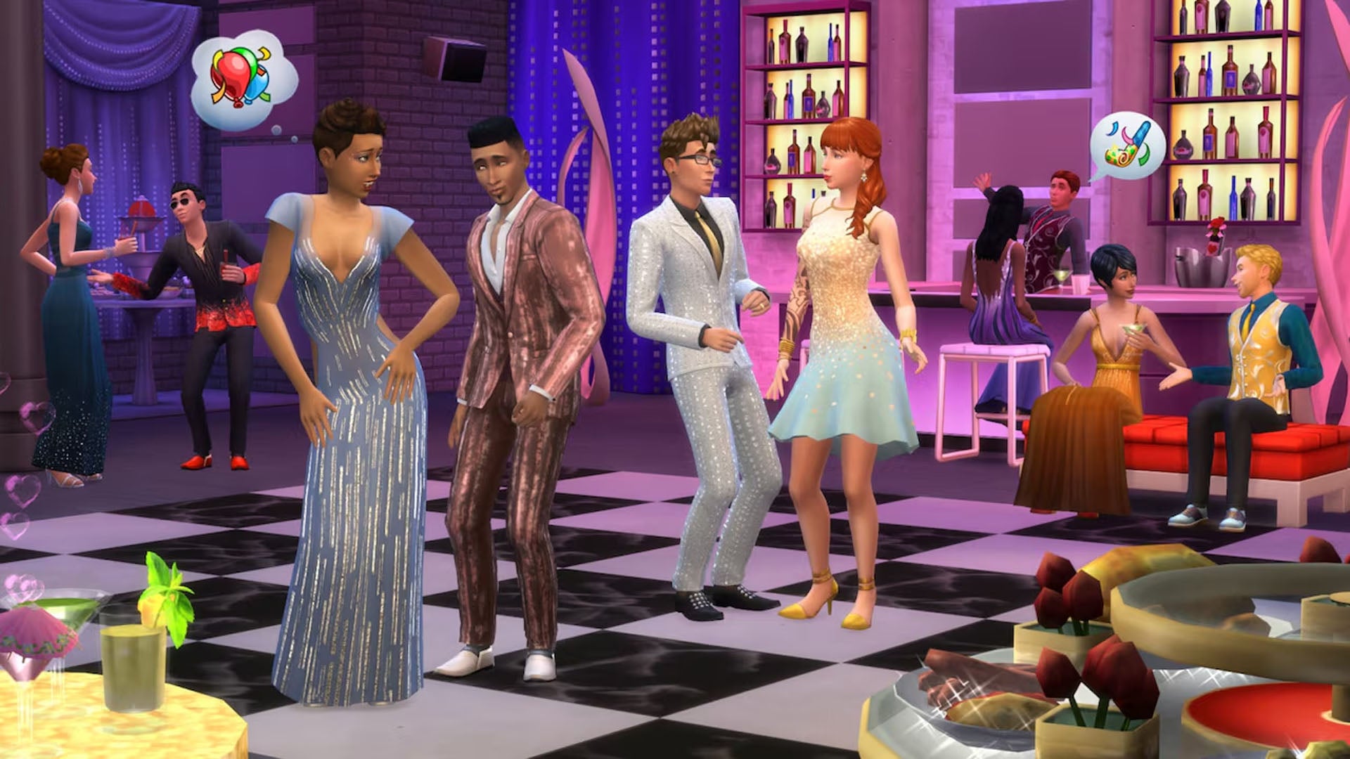 Sims on the dancefloor in The Sims 4